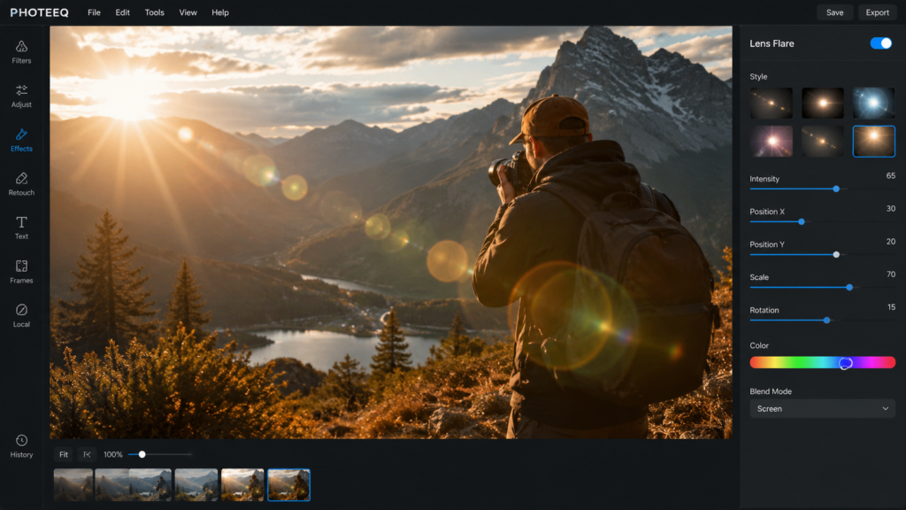 Photeeq lens flare