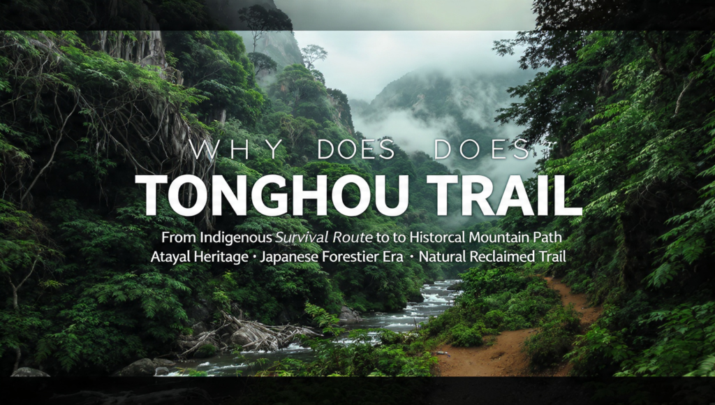 Tonghou Traversing Trail Complete Hiking Guide Taiwan Tonghou Trail forest roads to support material controlling mountainous regions.