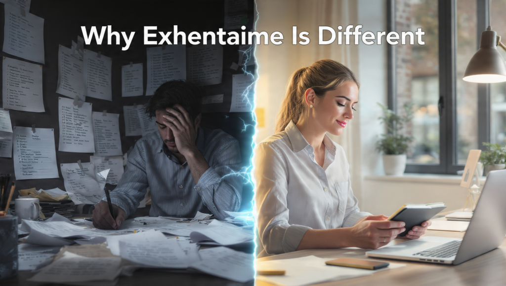 Exhentaime Guide to Smart Time Management System Why Exhentaime Is Different? Exhentaime is different from traditional productivity systems