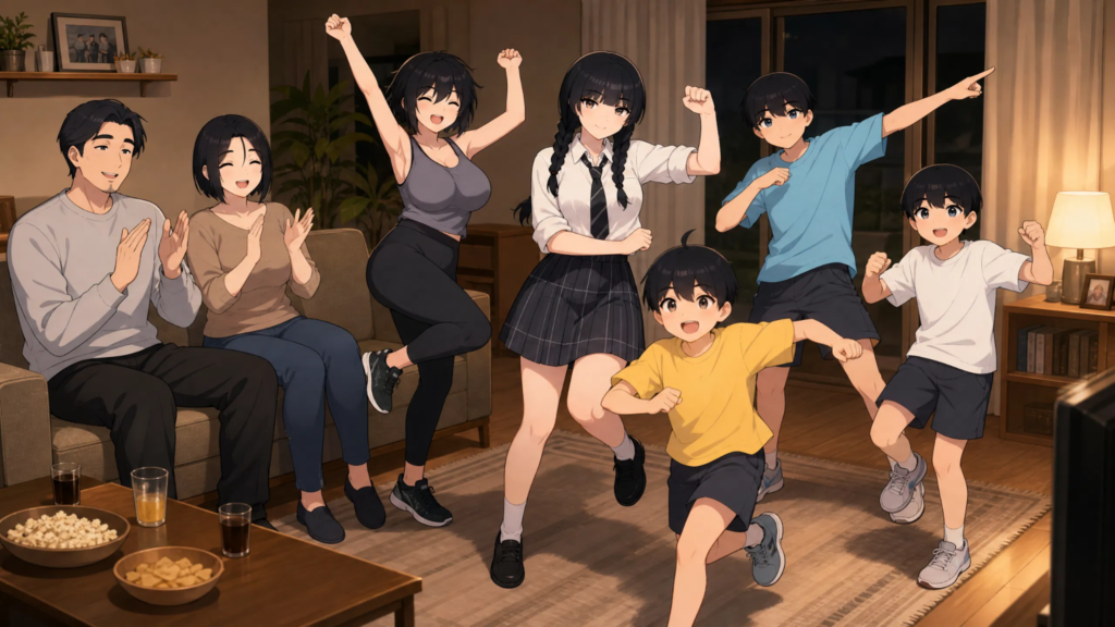 pepper0 family dancing together