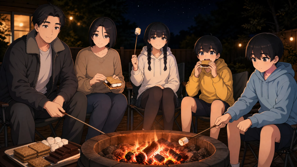 its a dark night and pepper0 family is having a party