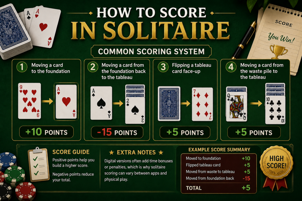 How to Play Solitaire: Complete Step-by-Step Guide Traditional solitaire scoring