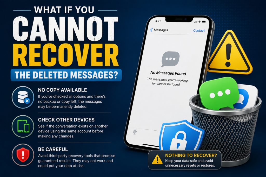 How to Recover Permanently Deleted Text Messages - Pepper0 What If You Cannot Recover the Deleted Messages?
