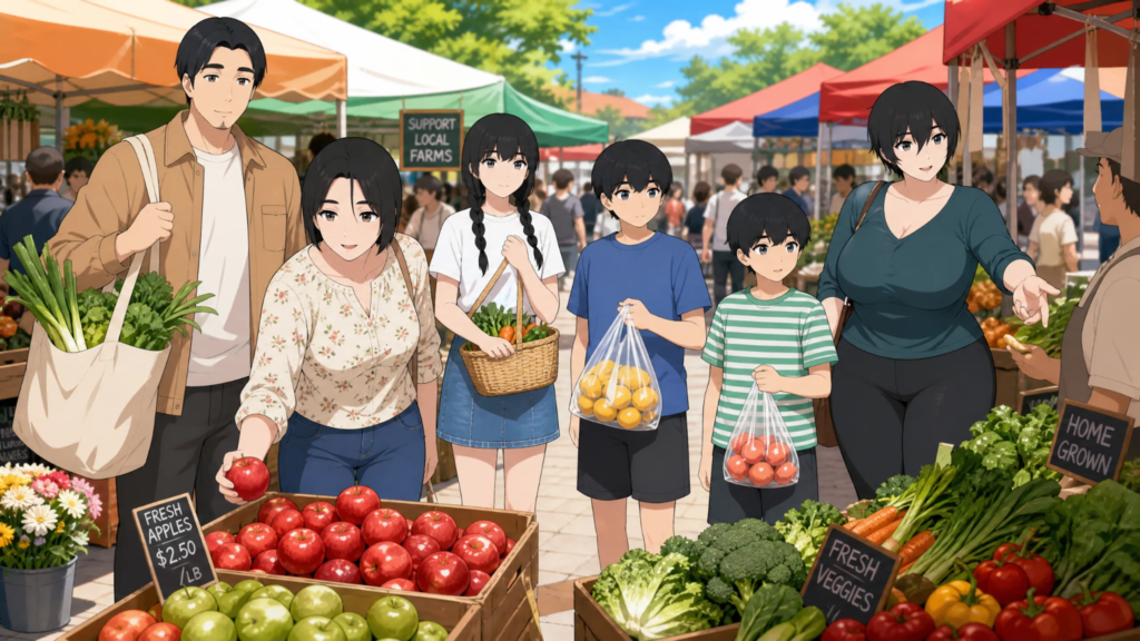 The Pepper0 Family: Characters, Stories and Artwork The pepper0 Family Visiting a Local Farmers Market