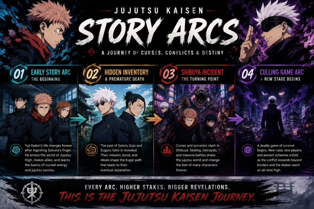 Genjutsu Kaizen: Complete Jujutsu Kaisen Guide Genjutsu Kaizen complete Jujutsu Kaisen guide featuring Yuji Itadori, Satoru Gojo and Sukuna