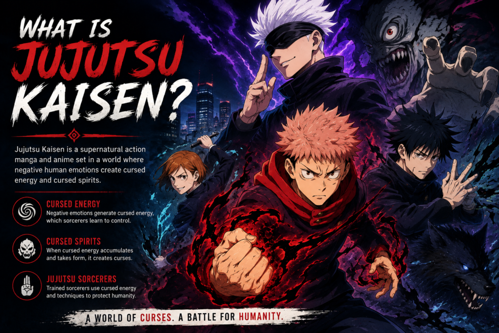 Genjutsu Kaizen: Complete Jujutsu Kaisen Guide Genjutsu Kaizen complete Jujutsu Kaisen guide featuring Yuji Itadori, Satoru Gojo and Sukuna