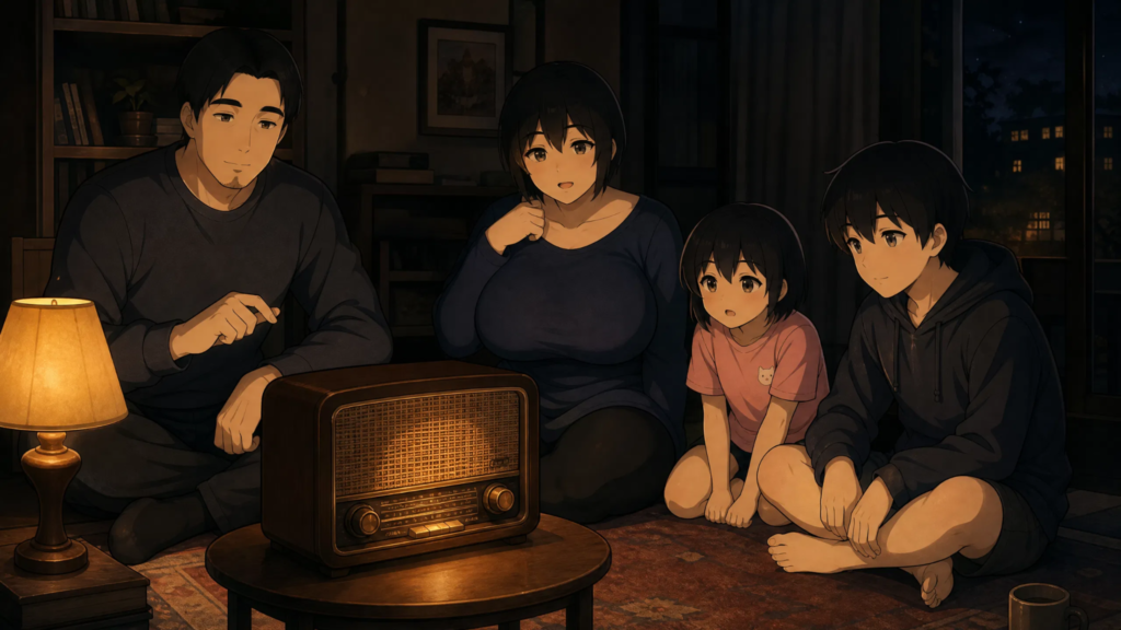 Pepper0 Family Lore: Hidden Clues & Story Meaning pepper0 family lore, Sitting in a Dim Room, Listening to Old Radio