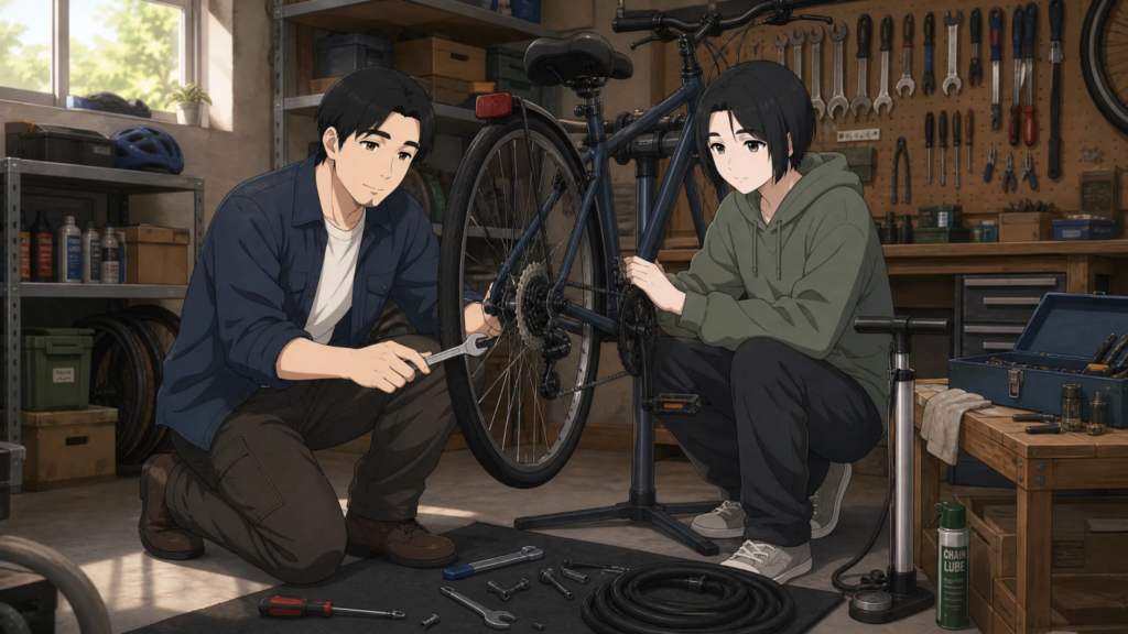 Pepper0 Family Relations: Characters, Siblings & Connections pepper0 family Fixing a Bicycle Together
