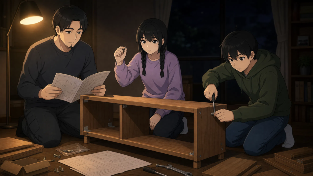 pepper0 family Assembling Furniture, Dark Theme